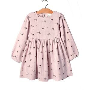 City mouse NWT birdie puff sleeve lavender sparrow dress size 4